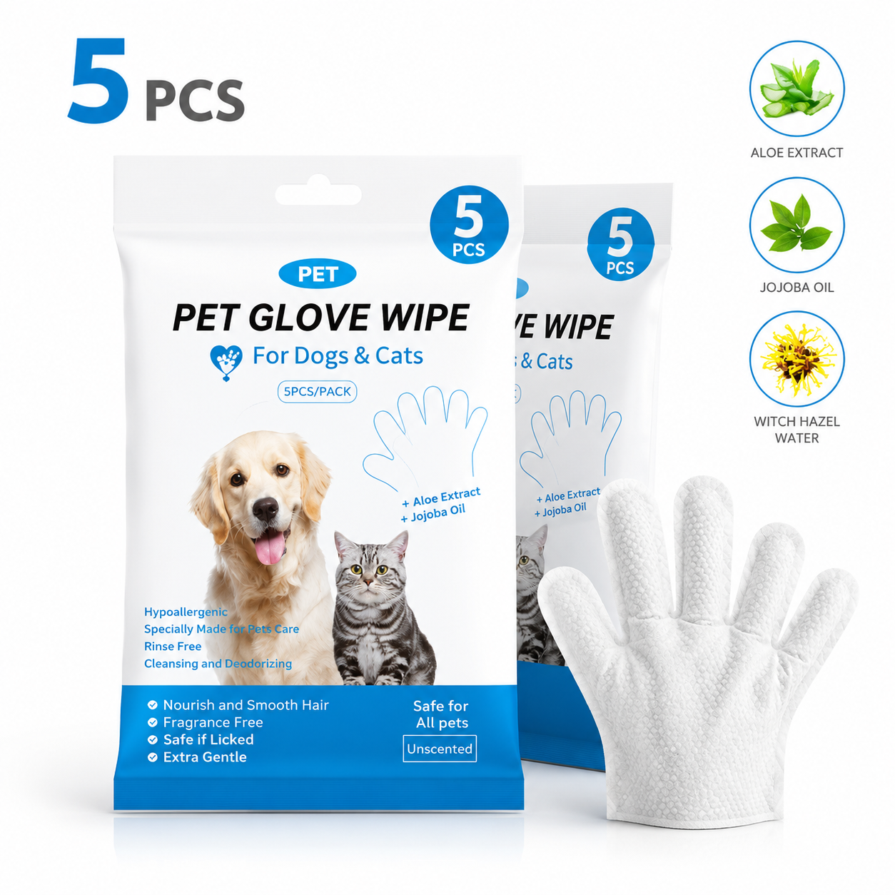 Pet cleaning wipes