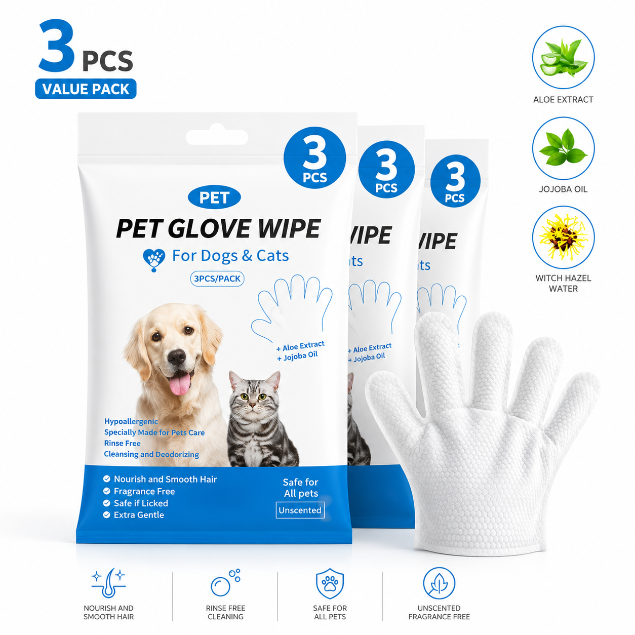 Pet cleaning wipes
